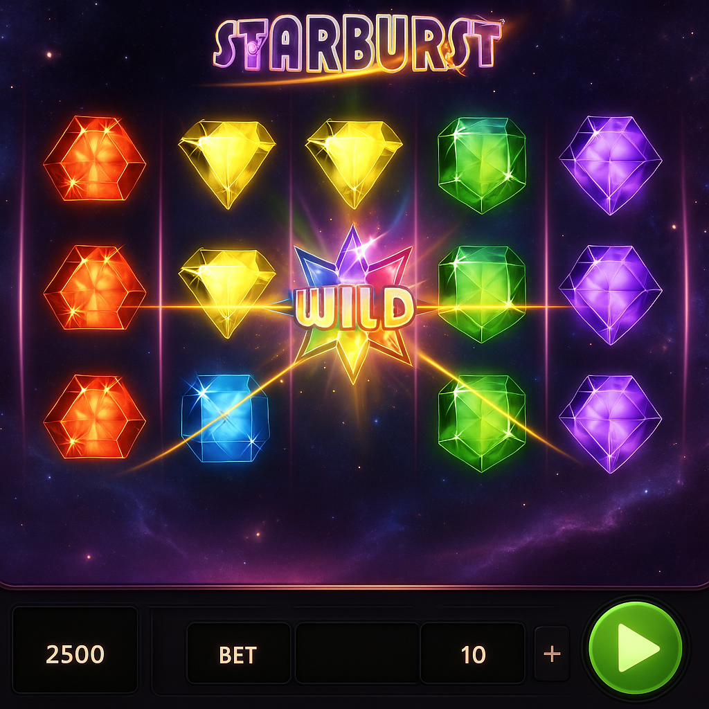 Cheri Casino - Starburst Slot Game by NetEnt